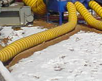 CRG Boiler Systems designs and builds hose transitions for heat distribution and inventories insulated blower hose.
